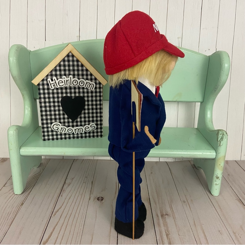 ❌SOLD❌MAGA Trump Gnome Doll Handmade America Patriotic Home Decor - Picture 11 of 12